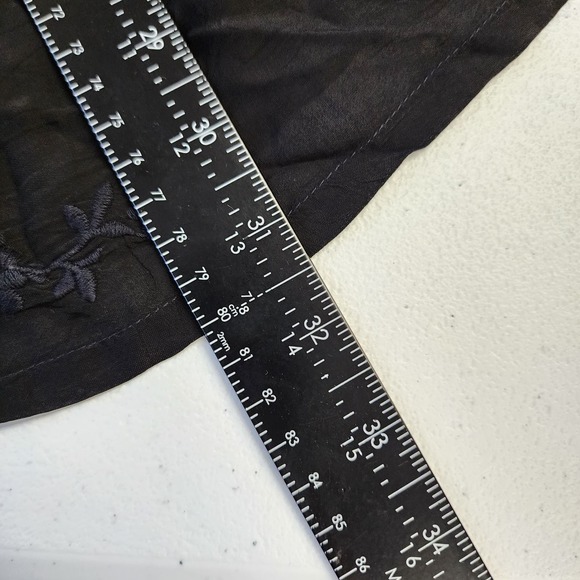 Johnny Was Black Floral Embroidery Tunic Top Size XL - Picture 4 of 7